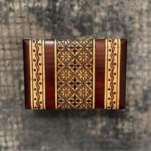 Vintage Polish Handcrafted Inlaid Wooden Box
